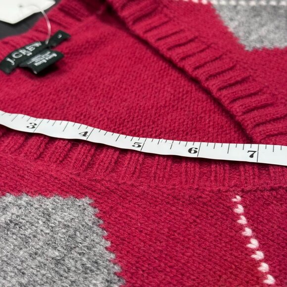 VTG NWT J.Crew Factory Argyle Lambs Wool Preppy Golf Vest (SZ L) Gift Ready! - Picture 13 of 13